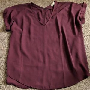 Maroon flowy top